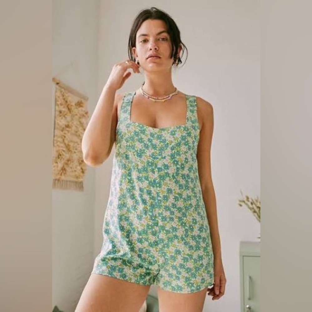 Urban Outfitters Pocket Full Posey Floral Romper